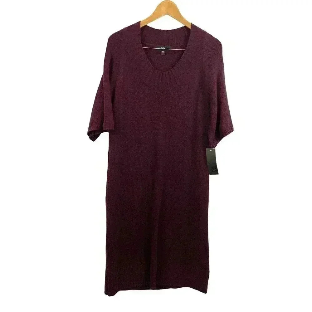 Mossimo Wine Red Sweater Dress XL NEW‎ with Tags
